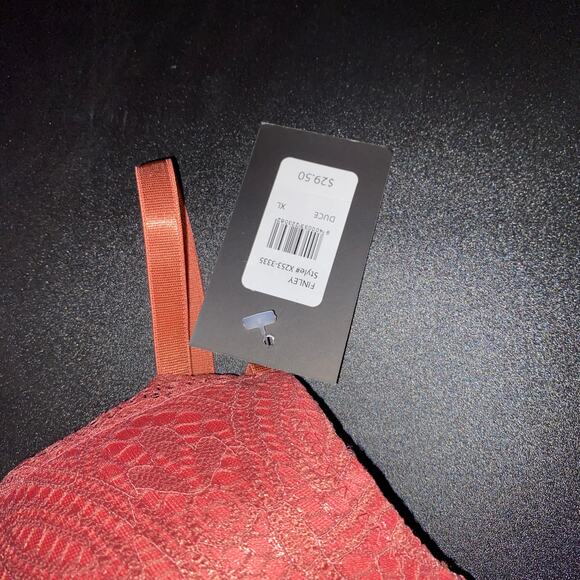 NWT Frederick's of Hollywood Finley Mauve Lace Wireless Bra Bralette Longline XL - Picture 4 of 7